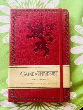 Game of Thrones House Lannister Red Faux Leather Journal Notebook NEW